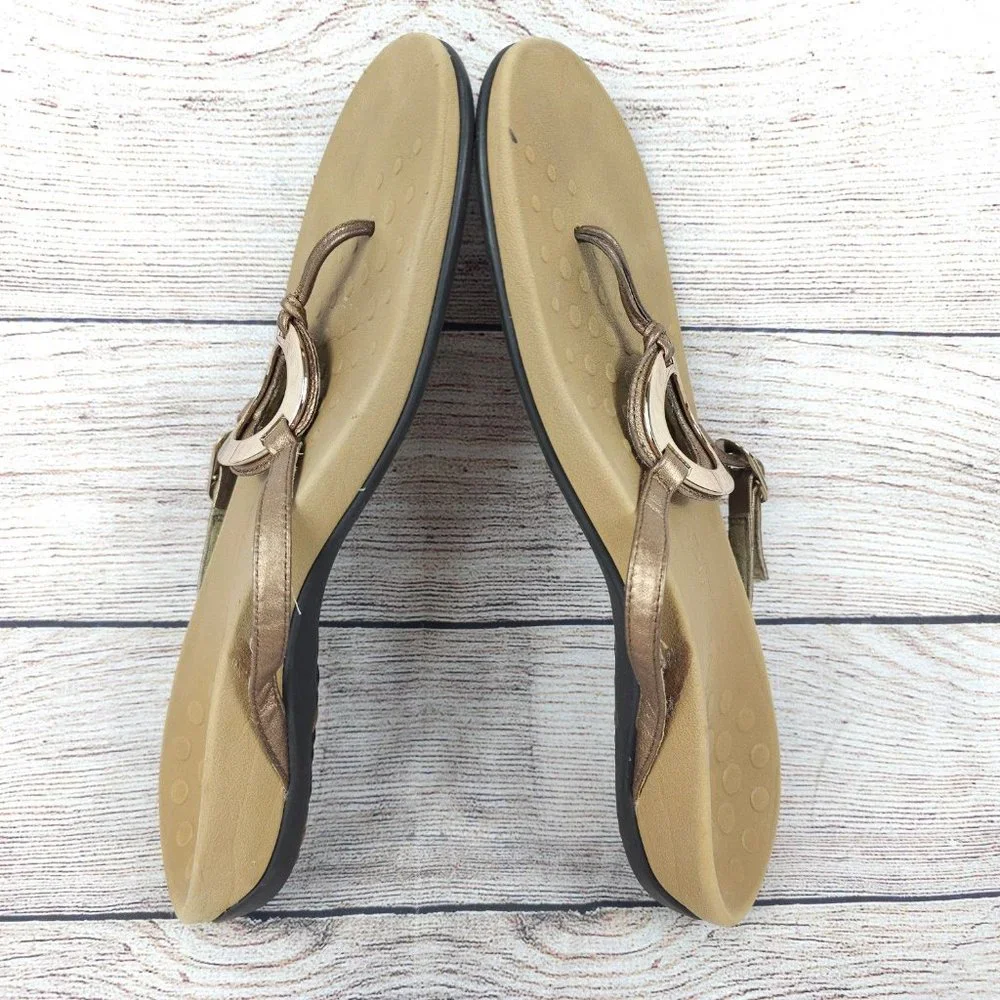 Vionic Womens Bronze 340 Karina Orthaheel Slip On Thong Sandal Size US 10 - Picture 5 of 8